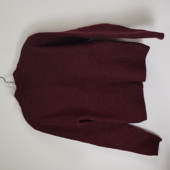 Alex Cannon wool blend mock neck red textured sweated women's size medium - Picture 6 of 6